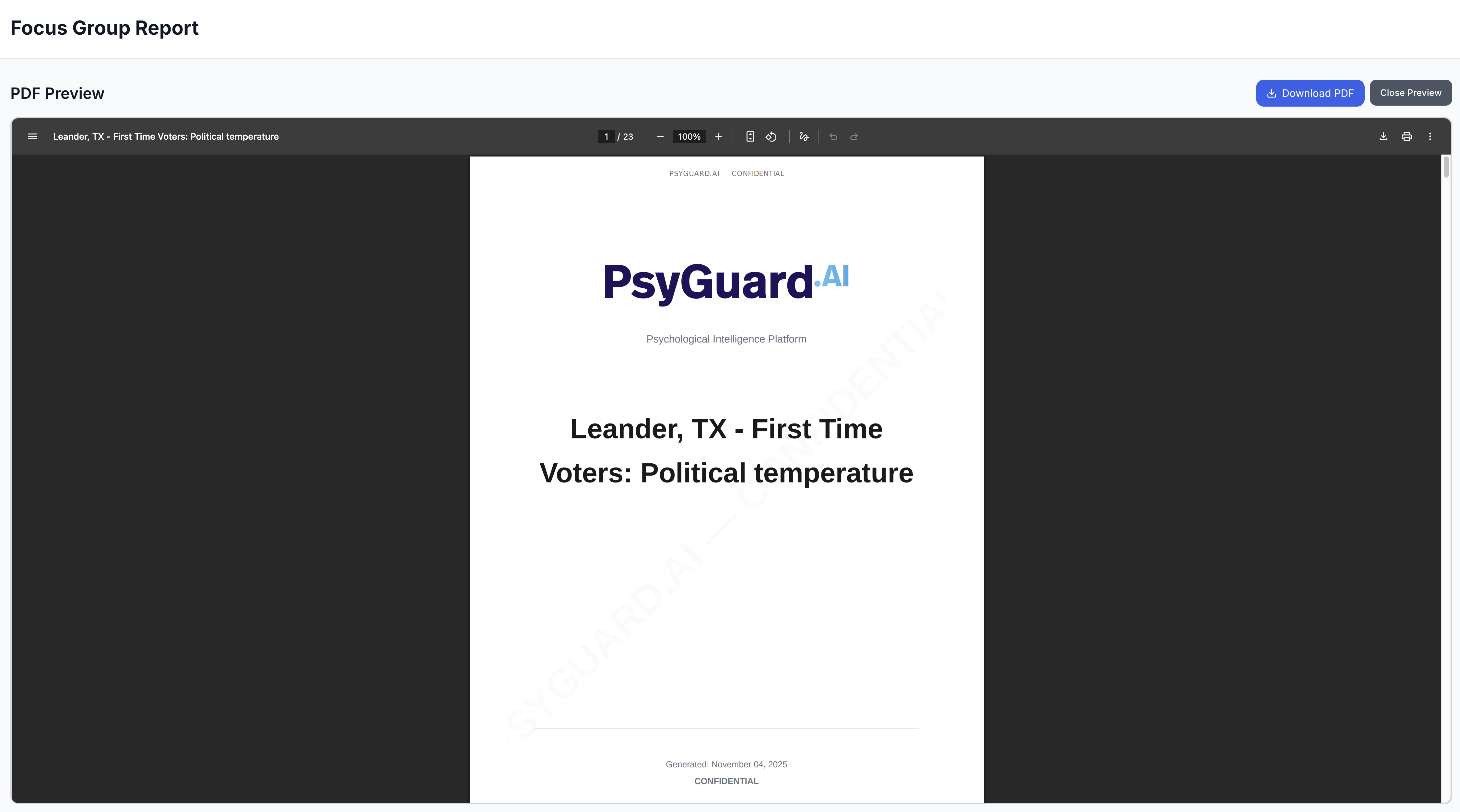 Detailed deliverable report